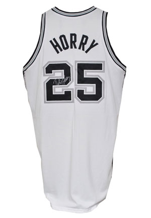 2007-08 Robert Horry San Antonio Spurs Game-Used & Autographed Home Jersey (JSA • Final Season • Spurs Charity Foundation)