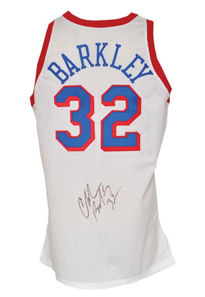 1991-92 Charles Barkley Philadelphia 76ers Game-Used & Autographed Home Jersey (Magic #32 Tribute • Full JSA LOA)