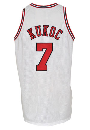 1999-00 Toni Kukoc Chicago Bulls Game-Used Home Jersey