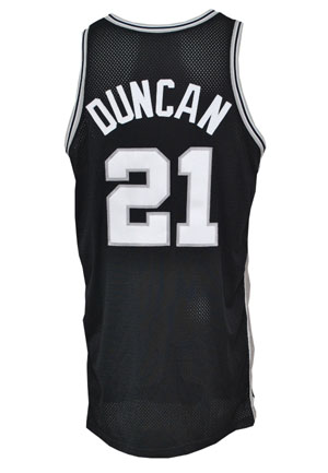 1998-99 Tim Duncan San Antonio Spurs Game-Used Road Jersey (Championship Season)