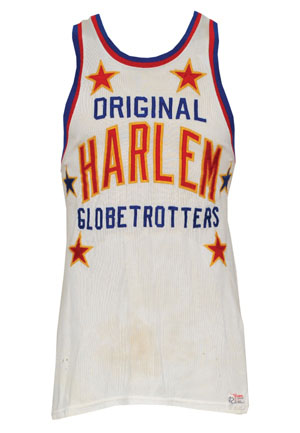 Early 1960s Geese Ausbie Harlem Globetrotters Game-Used Home Jersey