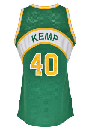 1992-93 Shawn Kemp Seattle SuperSonics Game-Used Road Jersey