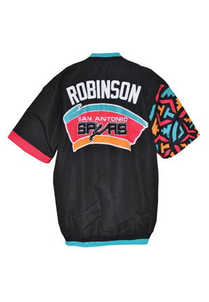 Circa 1995 David Robinson San Antonio Spurs Worn Warm-Up Jacket