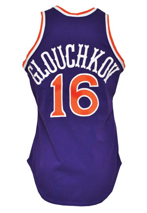 1985-86 Georgi Glouchkov Rookie Phoenix Suns Game-Used Road Uniform (2)(Great Provenance)