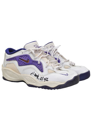 Connie Hawkins Phoenix Suns Game-Used and Autographed Sneakers (JSA • Great Provenance)
