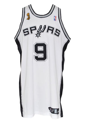 2007 Tony Parker San Antonio Spurs NBA Finals Game-Used & Autographed Home Jersey (JSA • Championship Season)