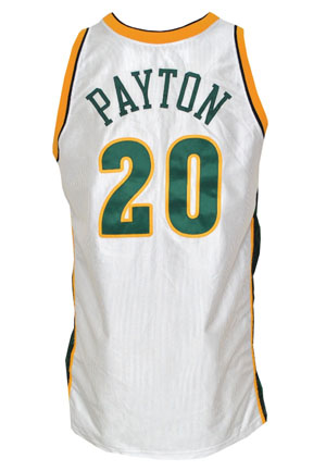 2002-03 Gary Payton Seattle SuperSonics Game-Used Home Jersey