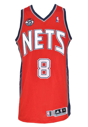 2012 Deron Williams New Jersey Nets Game-Used & Autographed Road Jersey (JSA)