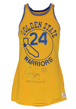 1974-75 Rick Barry Golden State Warriors Game-Used & Autographed Home Jersey (Full JSA LOA • Barry LOA • Championship Season)