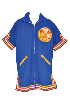 Mid 1970s Geese Ausbie Harlem Globetrotters Worn Warm-Up Jacket, Socks, Knee Pads and Wristbands (4)(HoF LOA)