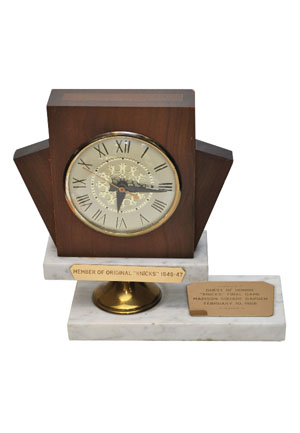 2/10/1968 Final Game at the Old Madison Square Garden Original Knicks "Guest of Honor" Award Clock