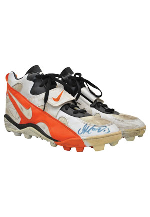 Early 1990s Dan Marino Miami Dolphins Game-Used & Autographed Spikes (JSA)