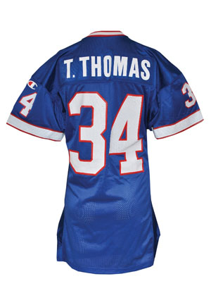 1996 Thurman Thomas Buffalo Bills Game-Used Home Jersey