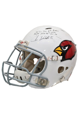 2009 Chris "Beanie" Wells Rookie Arizona Cardinals Game-Used & Autographed Helmet (JSA)