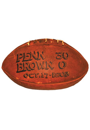 10/17/1903 University of Pennsylvania vs. Brown University Game-Used Football