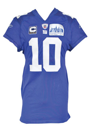 9/12/2010 Eli Manning New York Giants Game-Used Home Jersey (Season Opener at New Meadowlands Stadium • Photomatch)