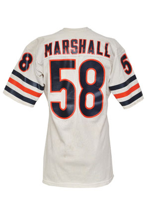Circa 1984 Wilber Marshall Chicago Bears Game-Used Road Jersey (Original GHS Memorial Patch • Rare)
