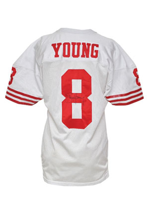 1995 Steve Young San Francisco 49ers Game-Used & Autographed Road Jersey (JSA • 49ers Team Letter)