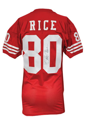 1995 Jerry Rice San Francisco 49ers Game-Used & Autographed Home Jersey (JSA)