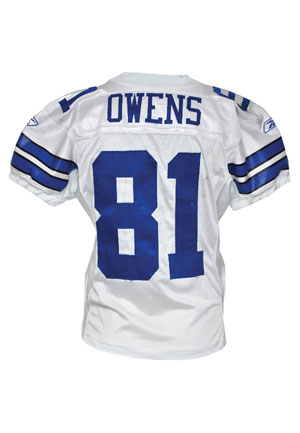 9/21/2008 & 9/28/2008 Terrell Owens Dallas Cowboys Game-Used Home Jersey (Cowboys-Steiner LOA • Photomatch)