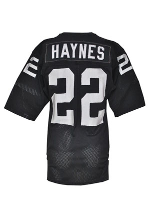 Mid 1980s Mike Haynes Oakland Raiders Game-Used Home Jersey