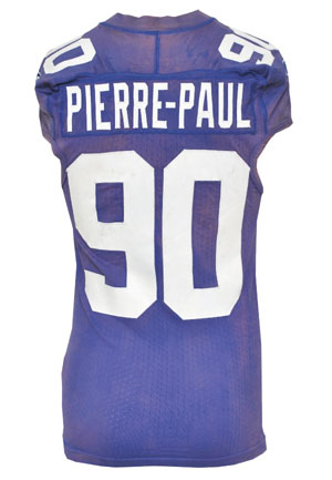 2010 Jason Pierre-Paul Rookie New York Giants Game-Used Home Jersey (Team Repairs • Photomatch • Pounded)