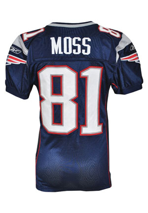 2007 Randy Moss New England Patriots Game-Used Home Jersey (23 TD Season)