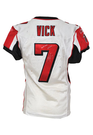 11/5/2006 Michael Vick Atlanta Falcons Game-Used & Autographed Uniform with Belt and QB Towel (4)(JSA • Vick LOA • Photomatch)