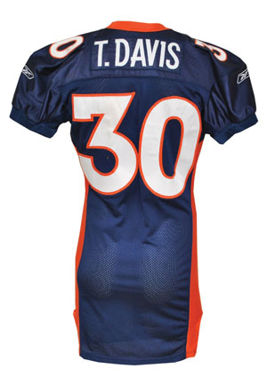 2001 Terrell Davis Denver Broncos Game-Used Home Jersey