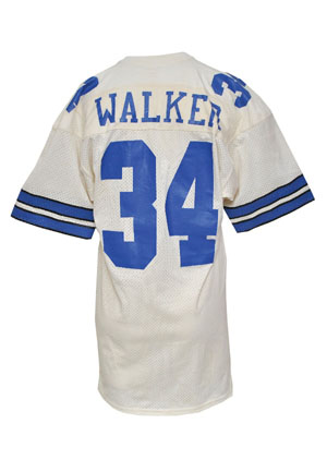 Late 1980s Herschel Walker Dallas Cowboys Game-Used Home Jersey (Team Repairs)