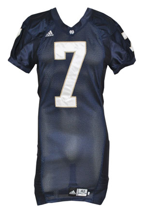 2008 Jimmy Clausen University of Notre Dame Fighting Irish Game-Used Home Jersey (Steiner LOA)