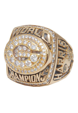 1996 Bernardo Harris Green Bay Packers Super Bowl Championship Player Ring (Player Sourced)