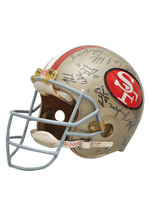 1989 Steve Young San Francisco 49ers Game-Used & Team Signed Helmet (JSA • Super Bowl Champions)