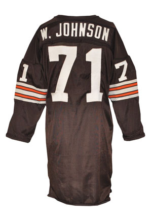 1975-76 Walter Johnson Cleveland Browns Game-Used Home Durene Jersey