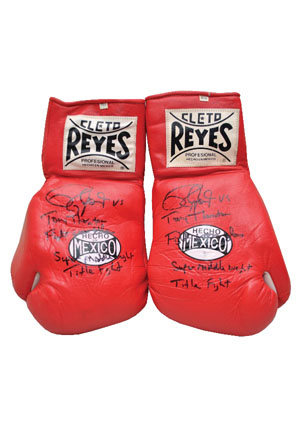 1995 Roy Jones, Jr. Fight Worn &  Autographed Gloves vs. Tony Thornton (JSA)