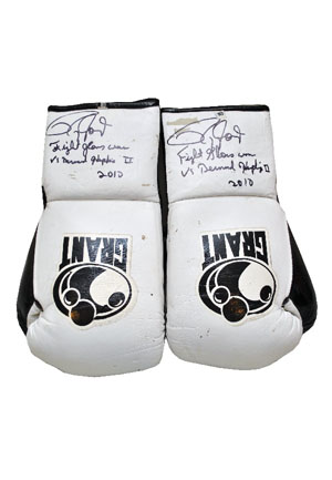 4/3/2010 Roy Jones, Jr. Fight Worn & Autographed Gloves vs. Bernard Hopkins II (JSA • Photomatch)