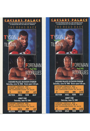 6/16/1990 Mike Tyson & George Foreman Full Fight Tickets (145)