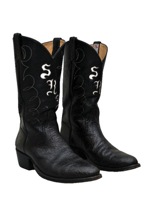 Circa 1988 Sugar Ray Leonard Worn "S.R.L." Custom Cowboy Boots (3)