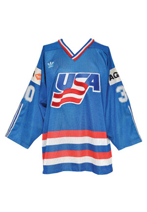 1988 Chris Terreri USA Olympics Game-Used Home Jersey (Casey Samuelson LOA • Great Provenance)