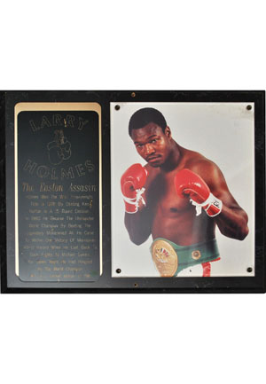 Lot of Larry Holmes Personal Awards & Plaques (5)