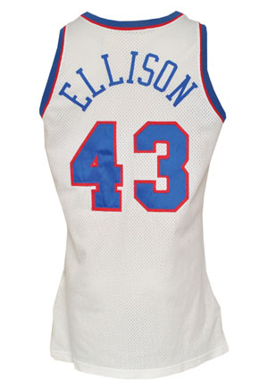 Early 1990s Pervis "Never Nervous" Ellison Washington Bullets Game-Used Autographed Home Jersey (JSA • Sourced from National Basketball Trainers Association)