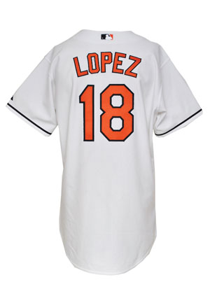 Circa 2005 Javy López Baltimore Orioles Game-Used Home Jersey