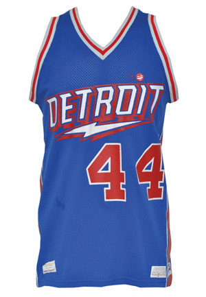 1980-81 Paul Mokeski Detroit Pistons Game-Used Road Uniform (2)(Rare Style)