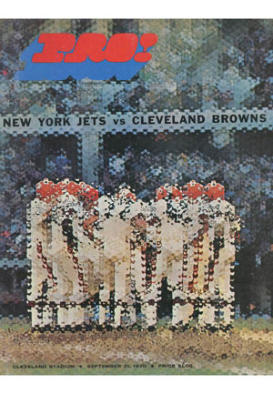 9/1/1970 Browns vs. Jets First Monday Night Football Official Program