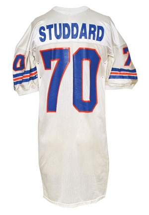 Circa 1984 Dave Studdard Denver Broncos Game-Used Road Jersey