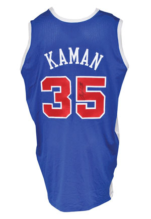 2004-05 Chris Kaman Los Angeles Clippers Team-Issued & Autographed Road Jersey (JSA • Elgin Baylor Collection)