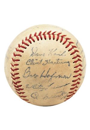 1950 New York Giants Team Signed Baseball (JSA)