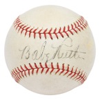 Babe Ruth Single Signed Official American League Baseball (Full JSA)