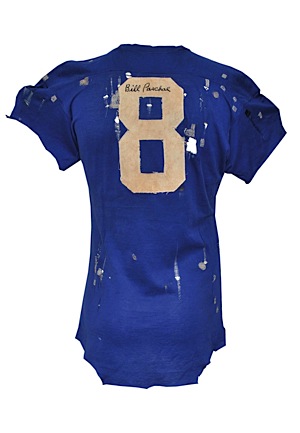 Mid 1940s Bill Paschal New York Giants Game-Used & Autographed Home Jersey (JSA • Team Repairs)