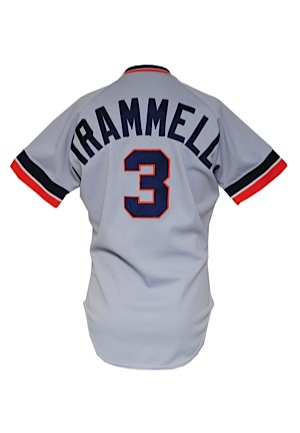 1987 Alan Trammell Detroit Tigers Game-Used Road Jersey